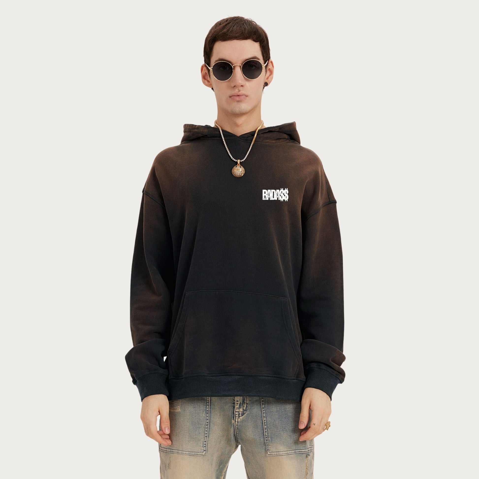 Sweat - Shirt à Capuche Délavé - Urban Badass