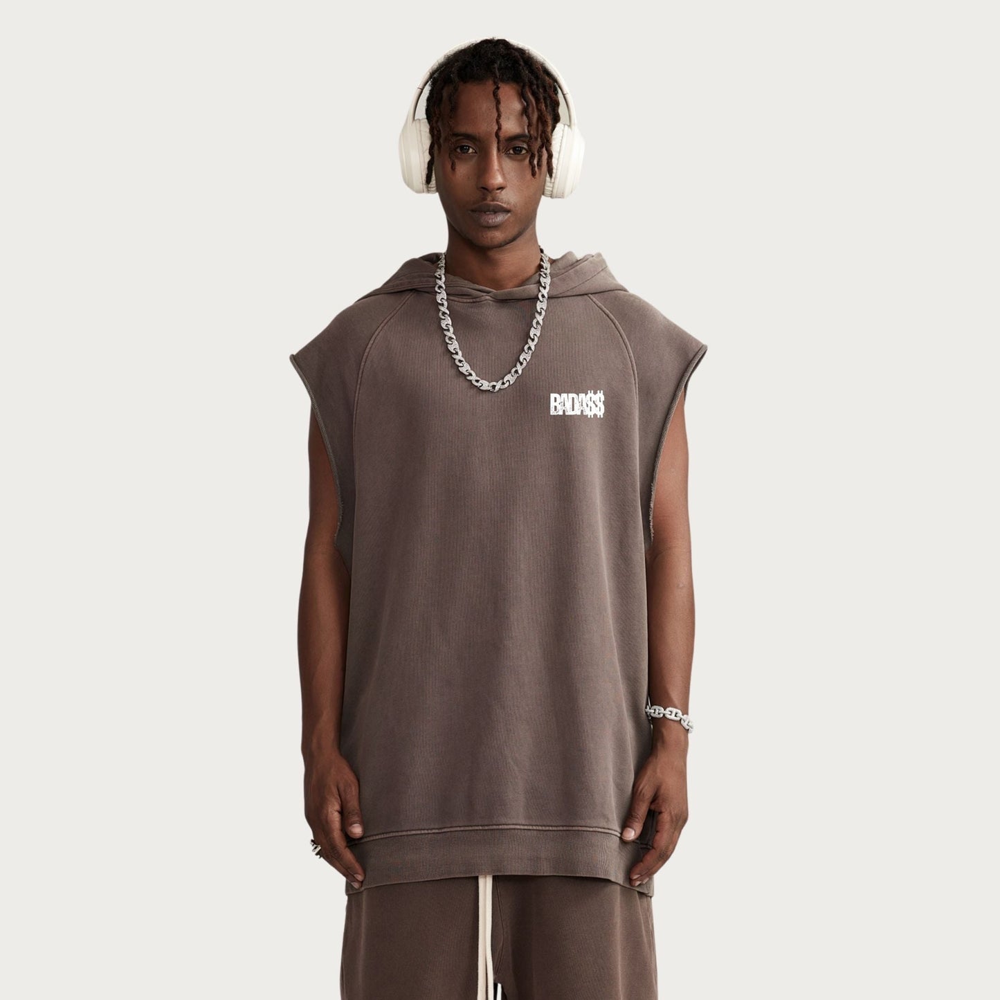 Sweat - Shirt à Capuche Sans - Manches - Urban Badass