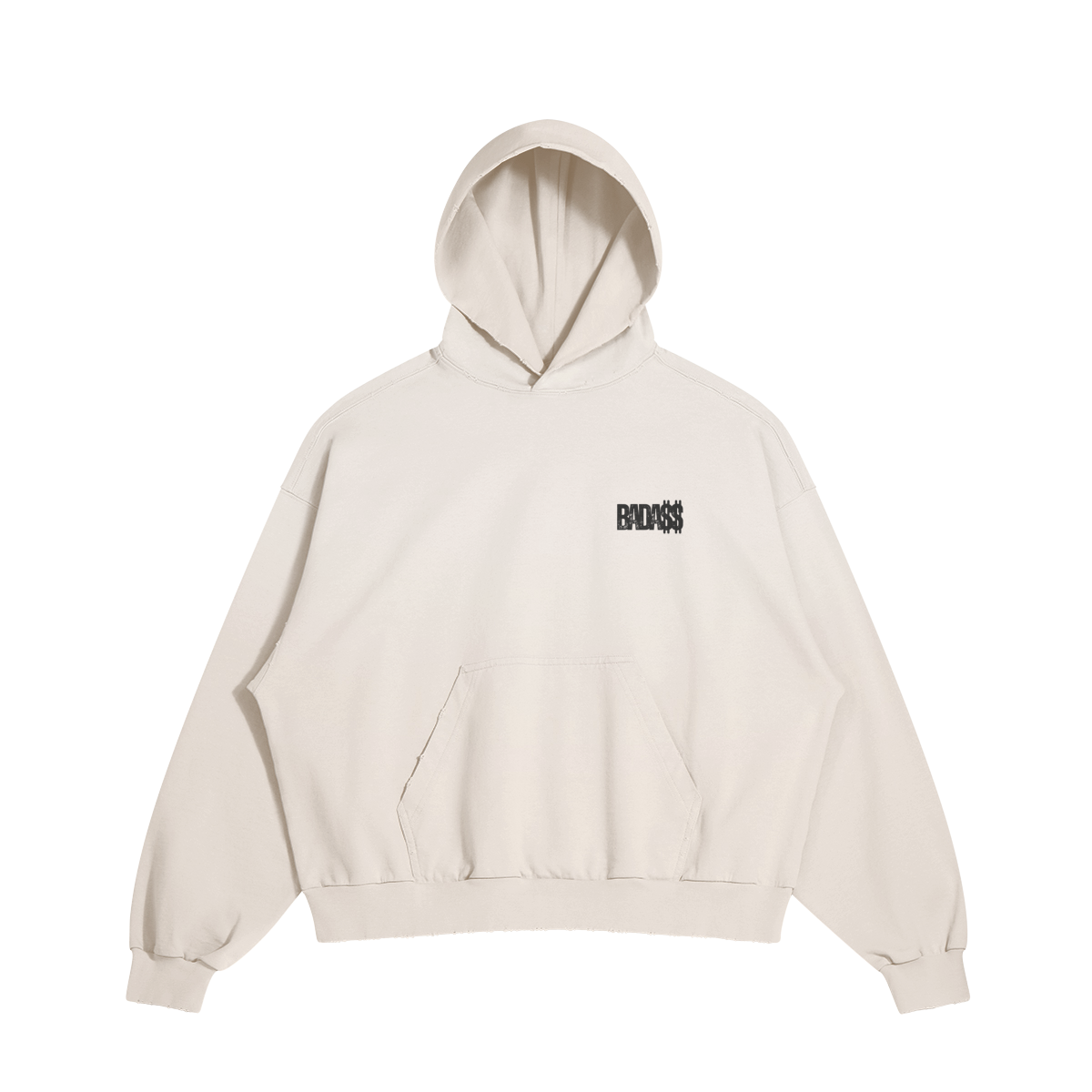 Sweat à capuche unisexe effet usé