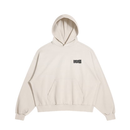 Sweat à capuche unisexe effet usé